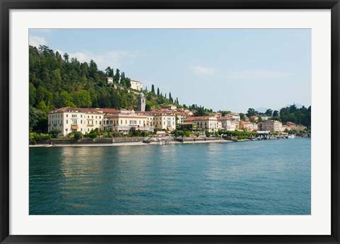 Framed Buildings in a Town at the Waterfront, Bellagio, Lake Como, Lombardy, Italy Print