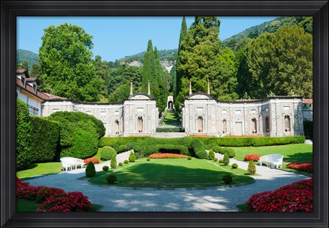 Framed Garden at Villa d&#39;Este hotel, Cernobbio, Lake Como, Lombardy, Italy Print