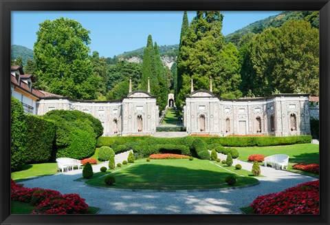 Framed Garden at Villa d&#39;Este hotel, Cernobbio, Lake Como, Lombardy, Italy Print