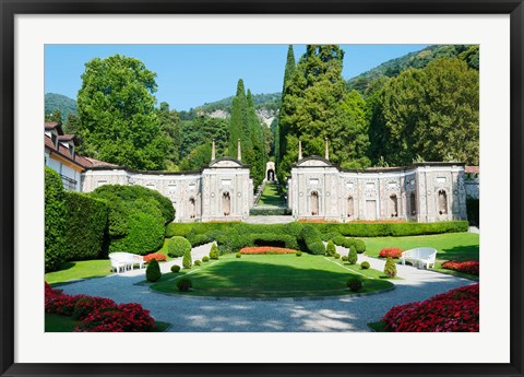 Framed Garden at Villa d&#39;Este hotel, Cernobbio, Lake Como, Lombardy, Italy Print