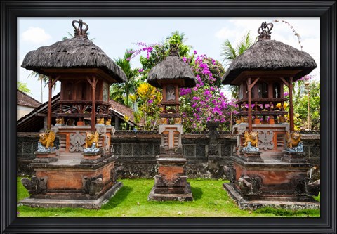 Framed Offering altars, Rejasa, Penebel, Bali, Indonesia Print