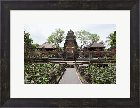 Framed Facade of the Pura Taman Saraswati Temple, Ubud, Bali, Indonesia Print