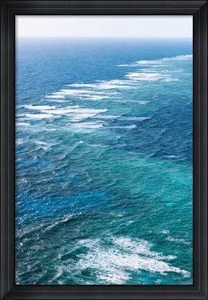 Framed Waves Breaking on Great Barrier Reef, Queensland, Australia Print