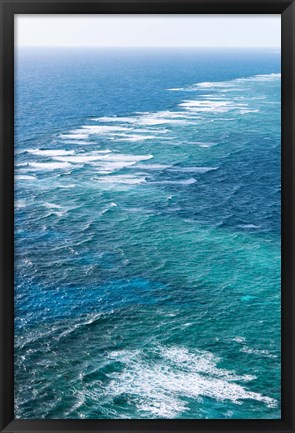 Framed Waves Breaking on Great Barrier Reef, Queensland, Australia Print