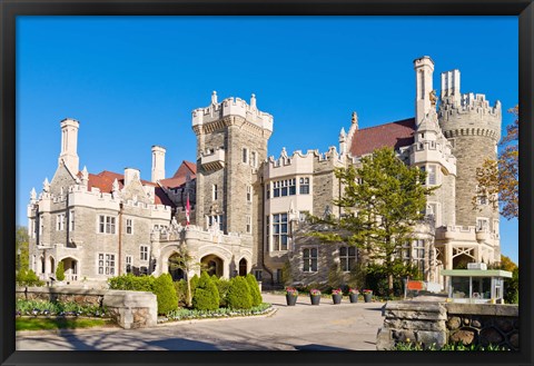 Framed Facade of Casa Loma, Toronto, Ontario, Canada Print