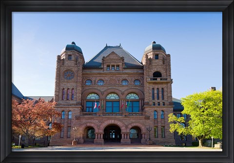 Framed Facade of a building in Queens Park, Toronto, Ontario, Canada Print