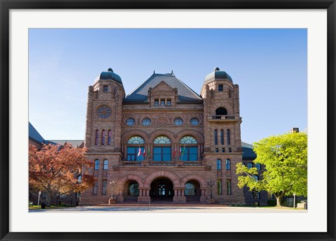 Framed Facade of a building in Queens Park, Toronto, Ontario, Canada Print