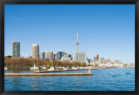 Framed City skyline at the waterfront, Toronto, Ontario, Canada 2013 Print