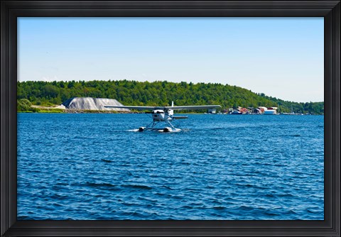 Framed Seaplane in the sea, Deep Bay, Parry Sound, Ontario, Canada Print