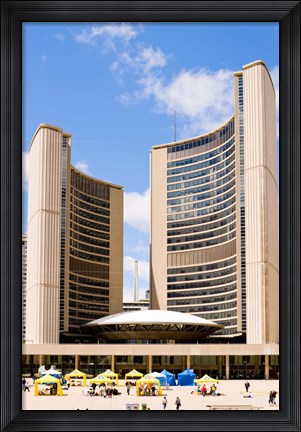 Framed Facade of a government building, Toronto City Hall, Nathan Phillips Square, Toronto, Ontario, Canada Print