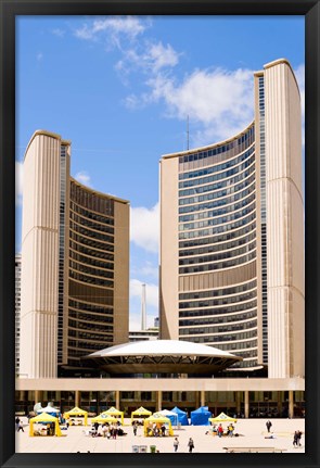 Framed Facade of a government building, Toronto City Hall, Nathan Phillips Square, Toronto, Ontario, Canada Print