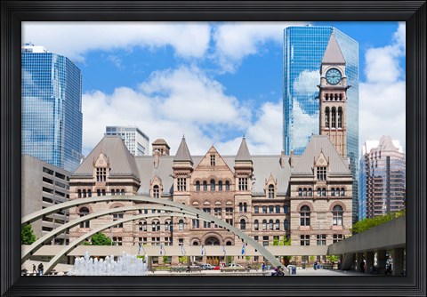Framed Facade of a government building, Toronto Old City Hall, Toronto, Ontario, Canada Print