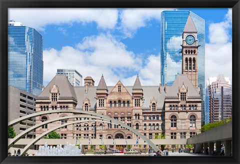 Framed Facade of a government building, Toronto Old City Hall, Toronto, Ontario, Canada Print