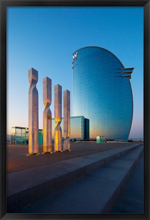 Framed W Barcelona, Barcelona, Catalonia, Spain Print