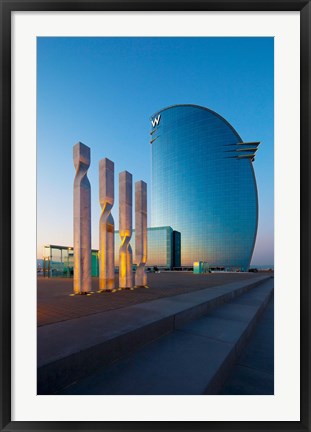 Framed W Barcelona, Barcelona, Catalonia, Spain Print