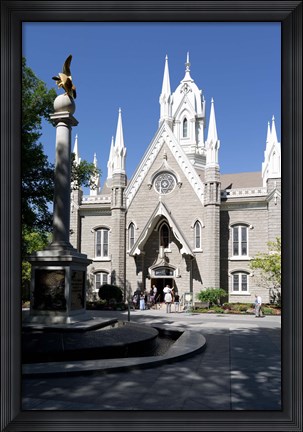 Framed Facade of the Salt Lake Assembly Hall, Temple Square, Salt Lake City, Utah, USA Print
