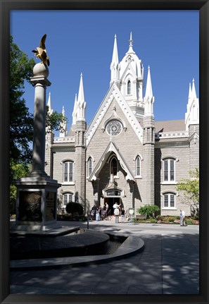 Framed Facade of the Salt Lake Assembly Hall, Temple Square, Salt Lake City, Utah, USA Print