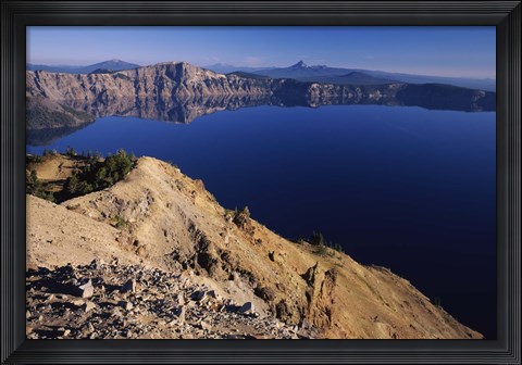 Framed Crater Lake, Garfield Peak, Crater Lake National Park, Oregon, USA Print