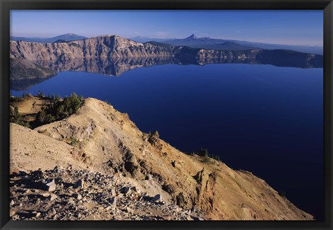 Framed Crater Lake, Garfield Peak, Crater Lake National Park, Oregon, USA Print