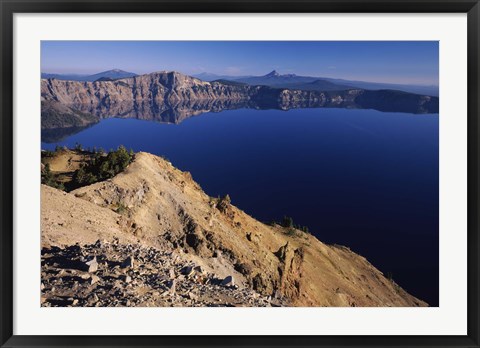 Framed Crater Lake, Garfield Peak, Crater Lake National Park, Oregon, USA Print