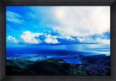 Framed Storm off of Sint Maarten, Netherlands Antilles Print