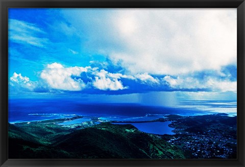 Framed Storm off of Sint Maarten, Netherlands Antilles Print