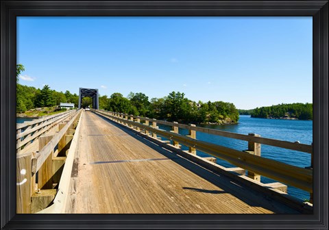 Framed Bridge over a lake, Parry Sound, Ontario, Canada Print