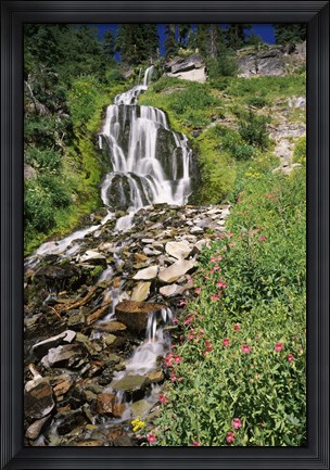 Framed Vidae Falls in Crater Lake National Park, Oregon, USA Print