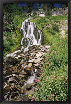 Framed Vidae Falls in Crater Lake National Park, Oregon, USA Print