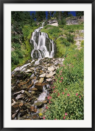 Framed Vidae Falls in Crater Lake National Park, Oregon, USA Print