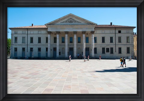 Framed Facade of a theatre, Teatro Sociale, Como, Lombardy, Italy Print