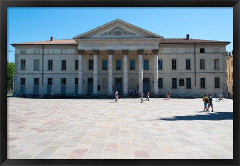 Framed Facade of a theatre, Teatro Sociale, Como, Lombardy, Italy Print