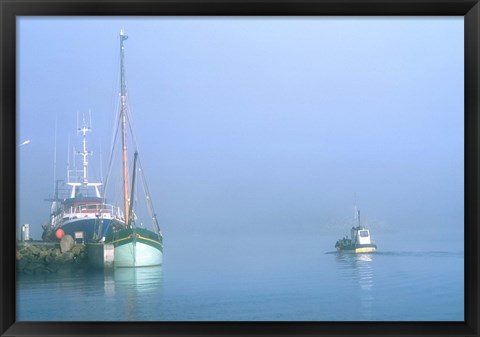 Framed Fishing boats at Loctudy harbor, Brittany, France Print