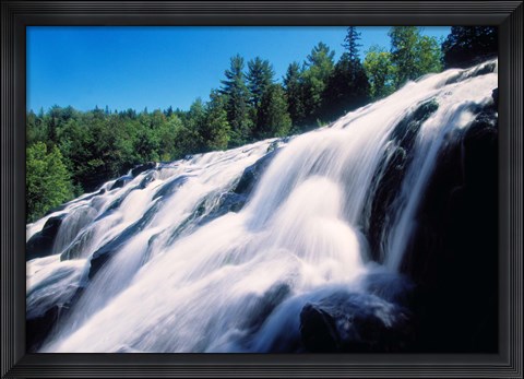 Framed Low angle view of the Bond Falls, Ontonagon County, Michigan, USA Print