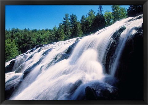 Framed Low angle view of the Bond Falls, Ontonagon County, Michigan, USA Print