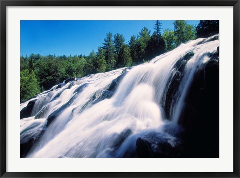 Framed Low angle view of the Bond Falls, Ontonagon County, Michigan, USA Print