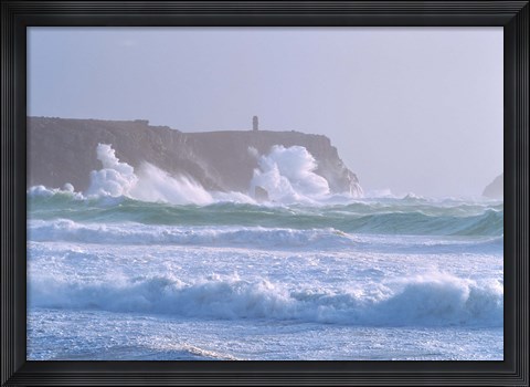 Framed Pointe De Pen-Hir, Camaret-Sur-Mer, Finistere, Brittany, France Print