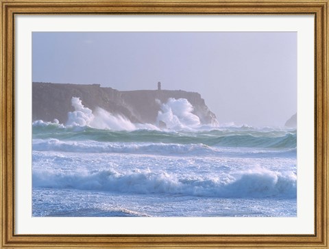 Framed Pointe De Pen-Hir, Camaret-Sur-Mer, Finistere, Brittany, France Print