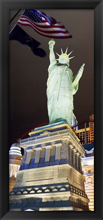 Framed Low angle view of a statue, Statue of Liberty, New York New York Hotel, Las Vegas, Nevada, USA Print