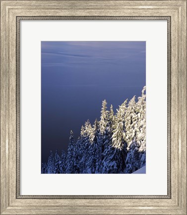 Framed Winter at South Rim, Crater Lake National Park, Oregon Print