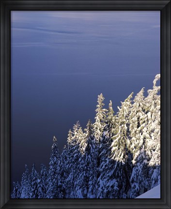Framed Winter at South Rim, Crater Lake National Park, Oregon Print