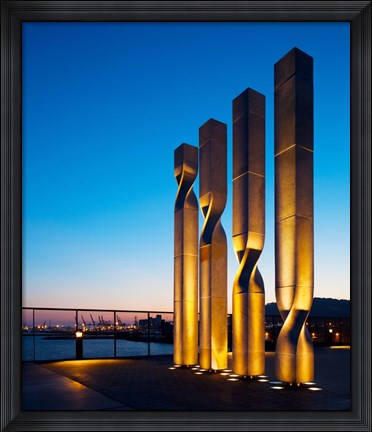 Framed Ricardo Bofill Sculptures at a Hotel, Barcelona, Catalonia, Spain Print