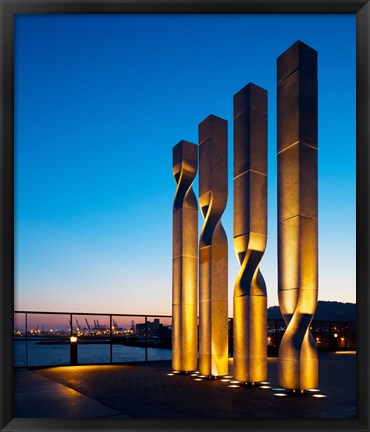 Framed Ricardo Bofill Sculptures at a Hotel, Barcelona, Catalonia, Spain Print