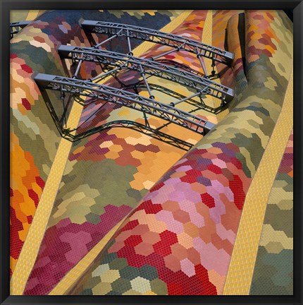 Framed High angle view of a roof of Santa Caterina Market, Barcelona, Catalonia, Spain Print