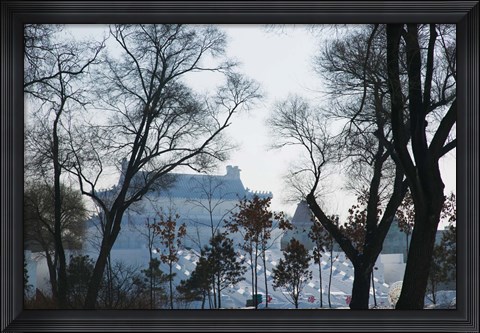 Framed Replica of the Forbidden City, Harbin International Sun Island Snow Sculpture Art Fair, Harbin, China Print