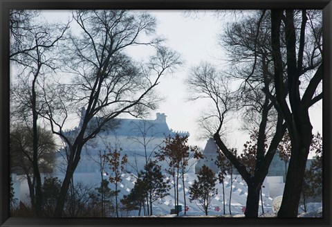 Framed Replica of the Forbidden City, Harbin International Sun Island Snow Sculpture Art Fair, Harbin, China Print