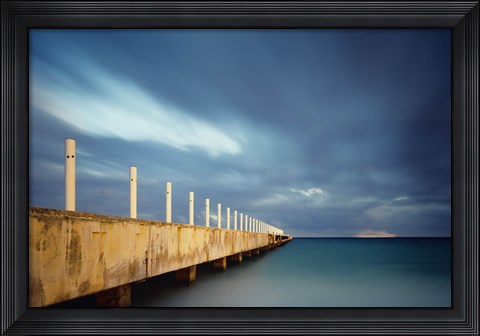 Framed Muelle Playa 1 Color Print