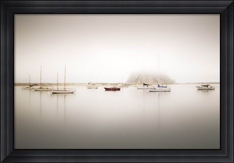 Framed Nine Boats &amp; Rock Print