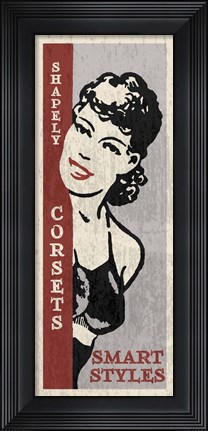 Framed Shapely Corsets Print