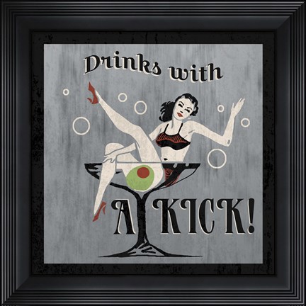 Framed Drinks with a Kick Print